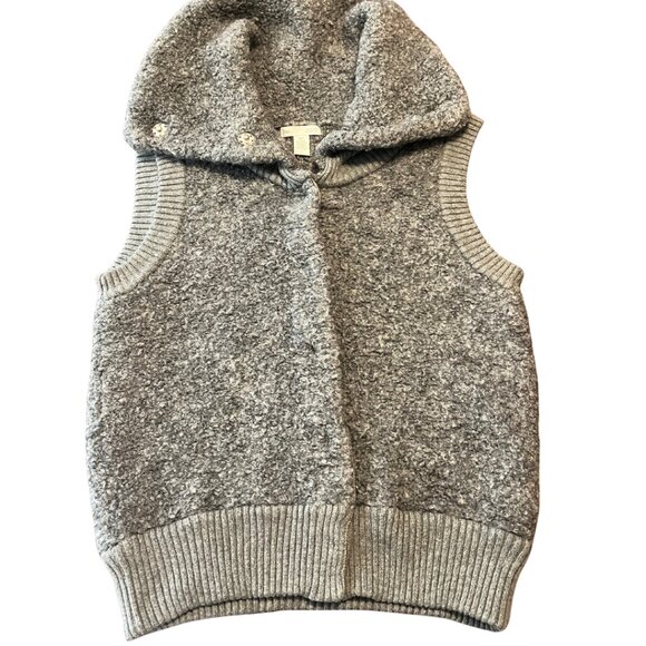 GAP Alpaca Wool Snap Front Wide Collar Sleveless Vest Size Small - Picture 2 of 8
